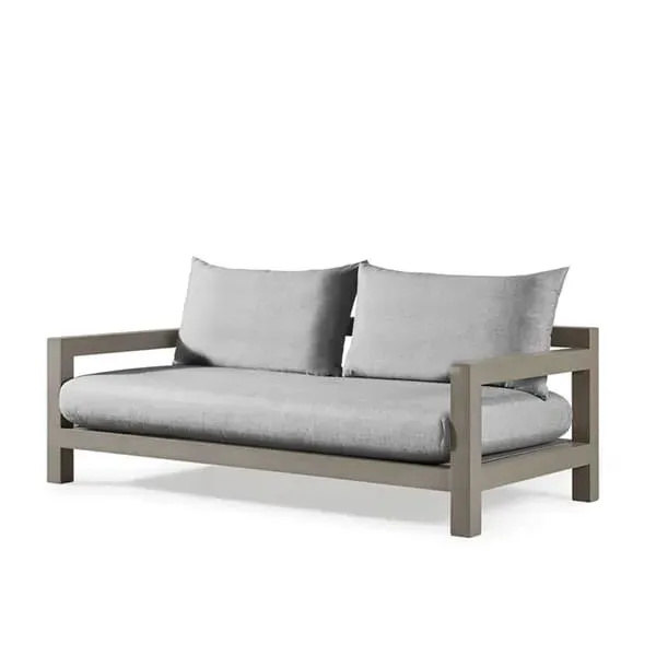2-Seater Outdoor Sofa - Taupe, Aluminium image