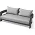 2-Seater Outdoor Sofa with Curved Design - Slate