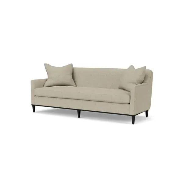 2-Seater Sofa with Cushions - Light Neutral, Linen