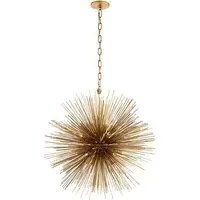 20-Bulb Pendant Light Extended Spindles - Gild, Metal