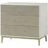 3-Drawer Nightstand - Ivory, Faux Shagreen