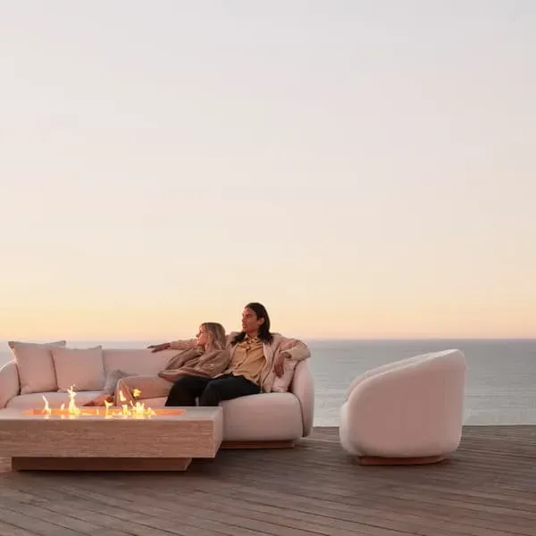 3-Seater Como Sofa - Natural, Teak