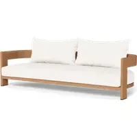 3-Seater Curved Sofa - Teak, Teak Wood