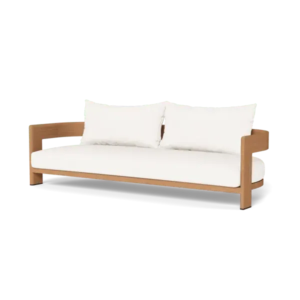 3-Seater Curved Sofa - Teak, Teak Wood image