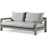 3-Seater Outdoor Sofa Modern Design - Silver Grey
