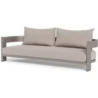 3-Seater Outdoor Sofa with Covers - Taupe, Fabric