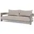3-Seater Outdoor Sofa with Covers - Taupe, Fabric