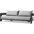 3-Seater Outdoor Sofa with Curved Design - Slate