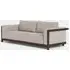 3-Seater Outdoor Sofa with Cushions - Bronze