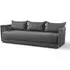 3-Seater Outdoor Sofa with Rope Detail - Grey