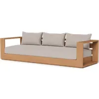 3-Seater Sofa with Wide Arms - Teak