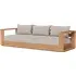3-Seater Sofa with Wide Arms - Teak
