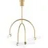 4-Light Cascading Chandelier - Natural Brass, Metal