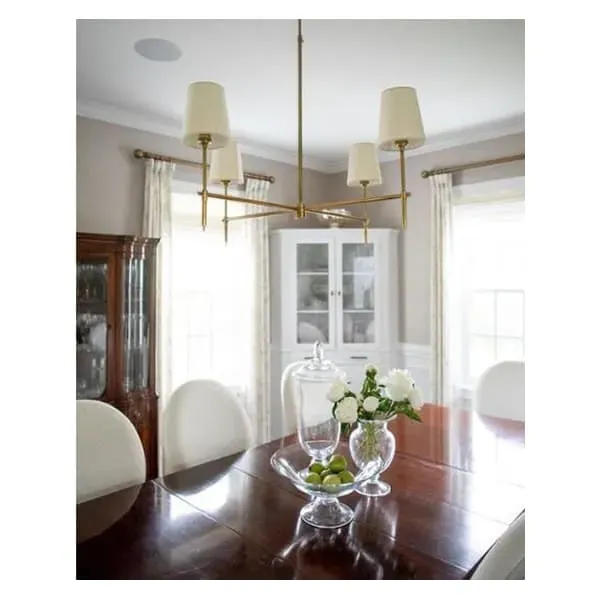 4-Light Chandelier Contemporary - Brass, Metal