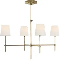 4-Light Chandelier Contemporary - Brass, Metal
