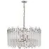 4-Light Drum Chandelier - Polished Nickel, Acrylic
