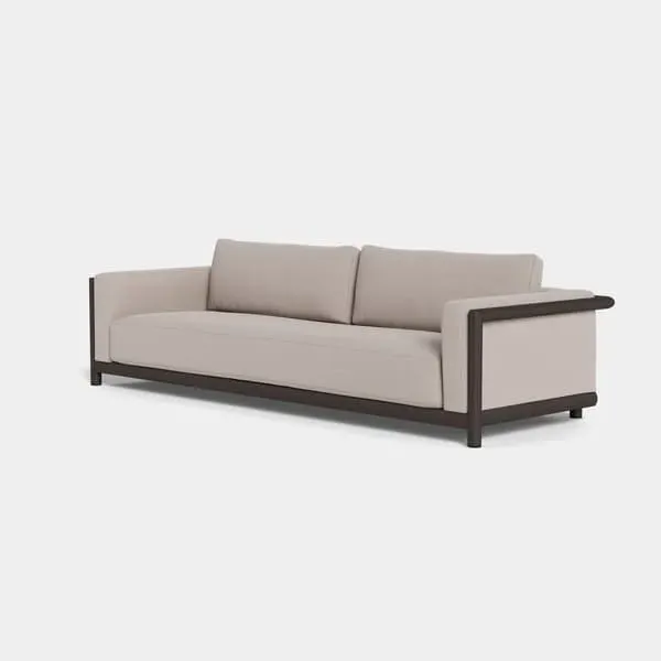 4-Seater Outdoor Sofa with Cushions - Bronze image