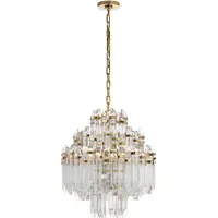4-Tier Waterfall Chandelier - Antique Brass, Metal