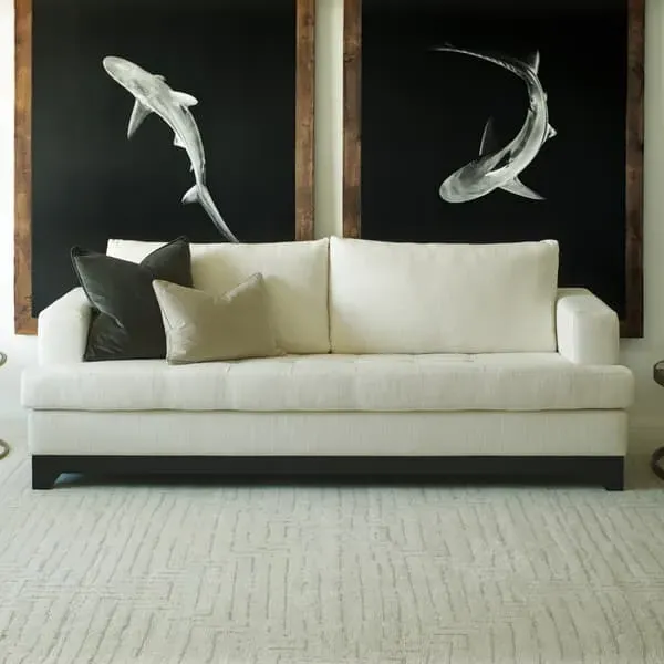 5' x 8' Maze Pattern Rug - Ivory, Wool