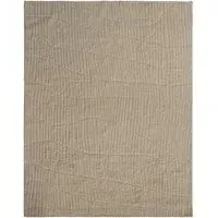 5' x 8' Peak Rug with Hand Tufted Ridges - Ivory, Wool