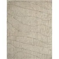 5' x 8' Tufted Rug with Ridges - Natural, Wool