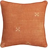 55cm Cushion with Feather Fill - Brick, Linen