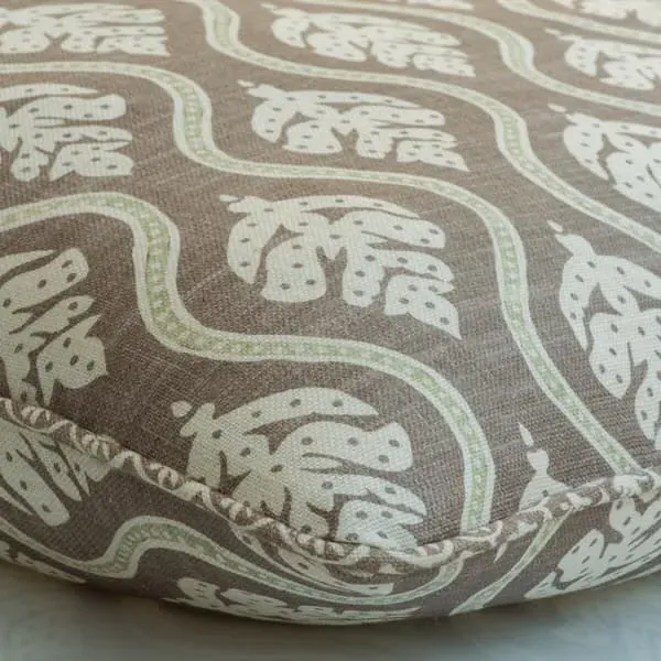 55cm Cushion with Feather Fill - Brown, Linen
