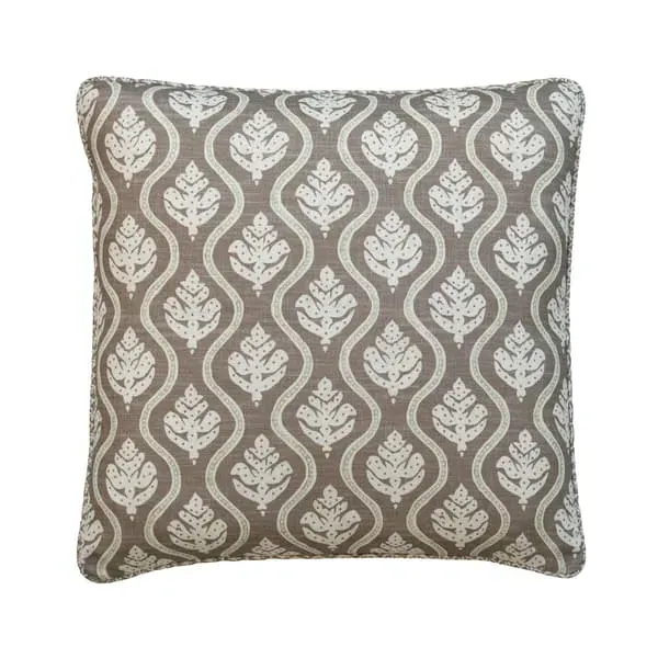 55cm Cushion with Feather Fill - Brown, Linen image