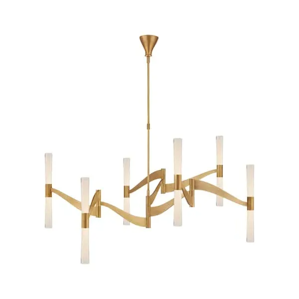 6-Light Chandelier - Antique Brass, Metal image