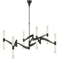 6-Light Horizontal Chandelier - Bronze, Metal