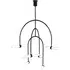 6-Light Pendant Chandelier - Black, Metal