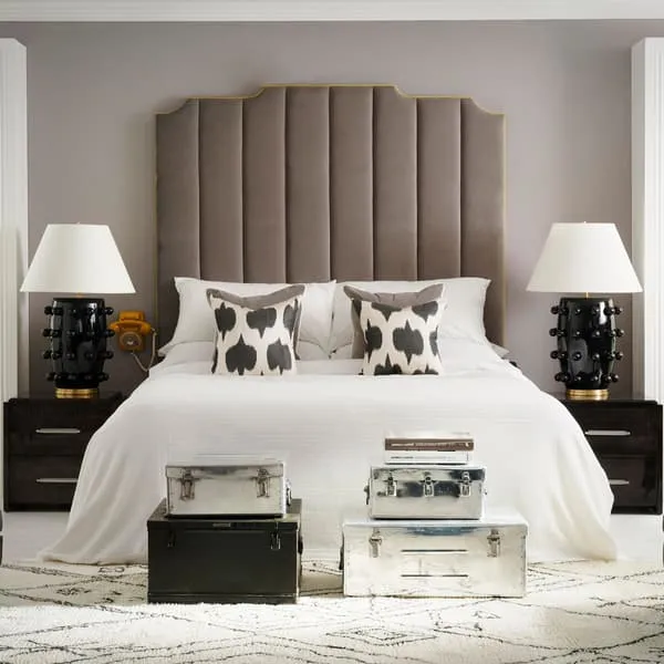 6ft Rita Fluted Headboard - Custom, Upholstered