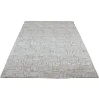 8' x 10' Ridge Rug - Natural, Viscose Wool