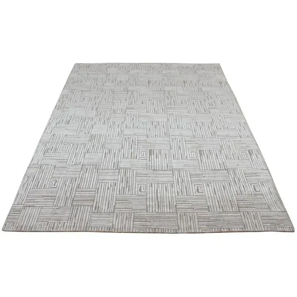 8' x 10' Ridge Rug - Natural, Viscose Wool