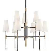 9-Light Large Chandelier - Aged Old Bronze, Metal
