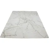 9' x 12' Abstract Rug Medium Pile - Ivory, Wool