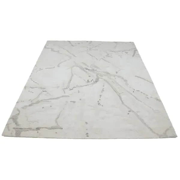 9' x 12' Abstract Rug Medium Pile - Ivory, Wool