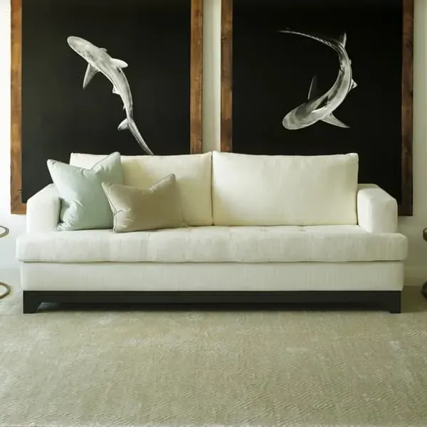 9' x 12' Diamond Pattern Rug - Ivory, Viscose