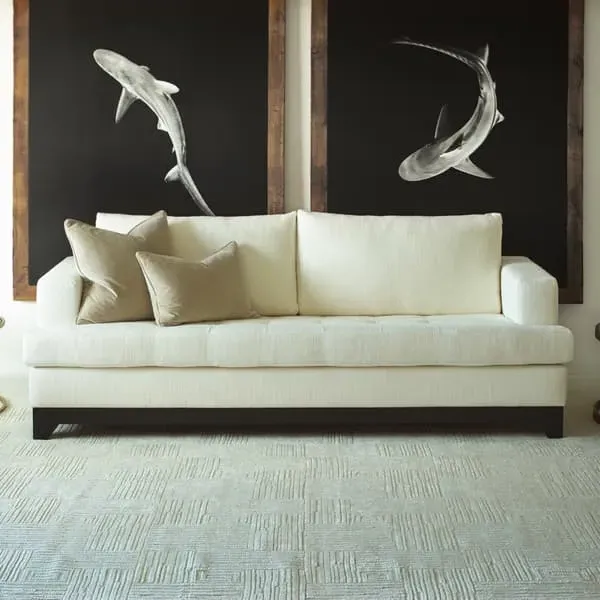 9' x 12' Geometric Rug - Ivory, Viscose