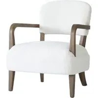 Accent Chair with Curved Design - Light Neutral