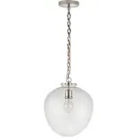 Acorn Pendant Light - Polished Nickel, Glass