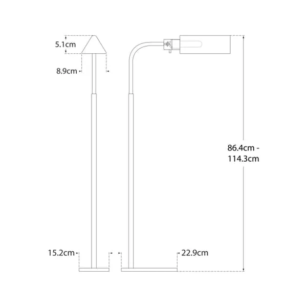 Adjustable Floor Lamp - Polished Nickel