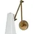 Adjustable Wall Light - White, Antique Brass
