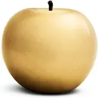 Apple Fruit Sculpture - Gold, Plated Metal