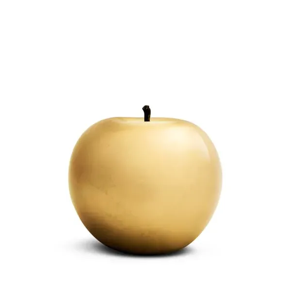 Apple Fruit Sculpture - Gold, Plated Metal image