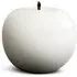Apple Fruit Sculpture - White, Glazed Ceramic