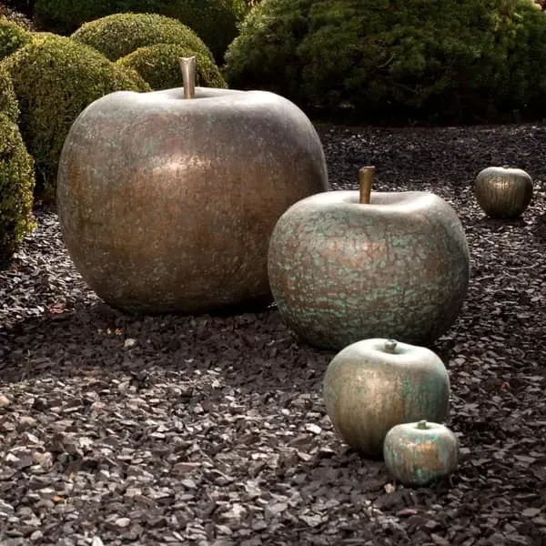 Apple Sculpture Cast Bronze - Bronze, Metal image