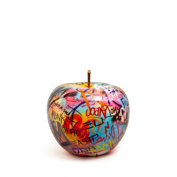 Apple Sculpture XS Graffiti - Multicolor, Resin image