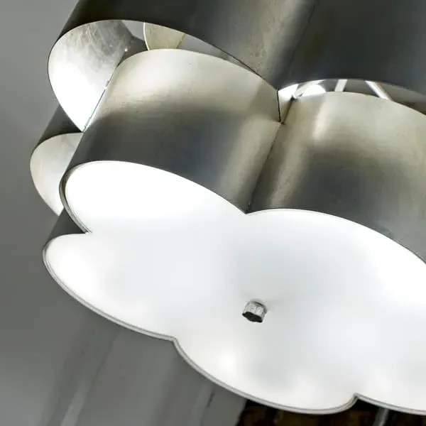 Arabelle Floral Pendant Light - Silver, Metal
