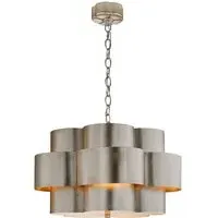 Arabelle Floral Pendant Light - Silver, Metal